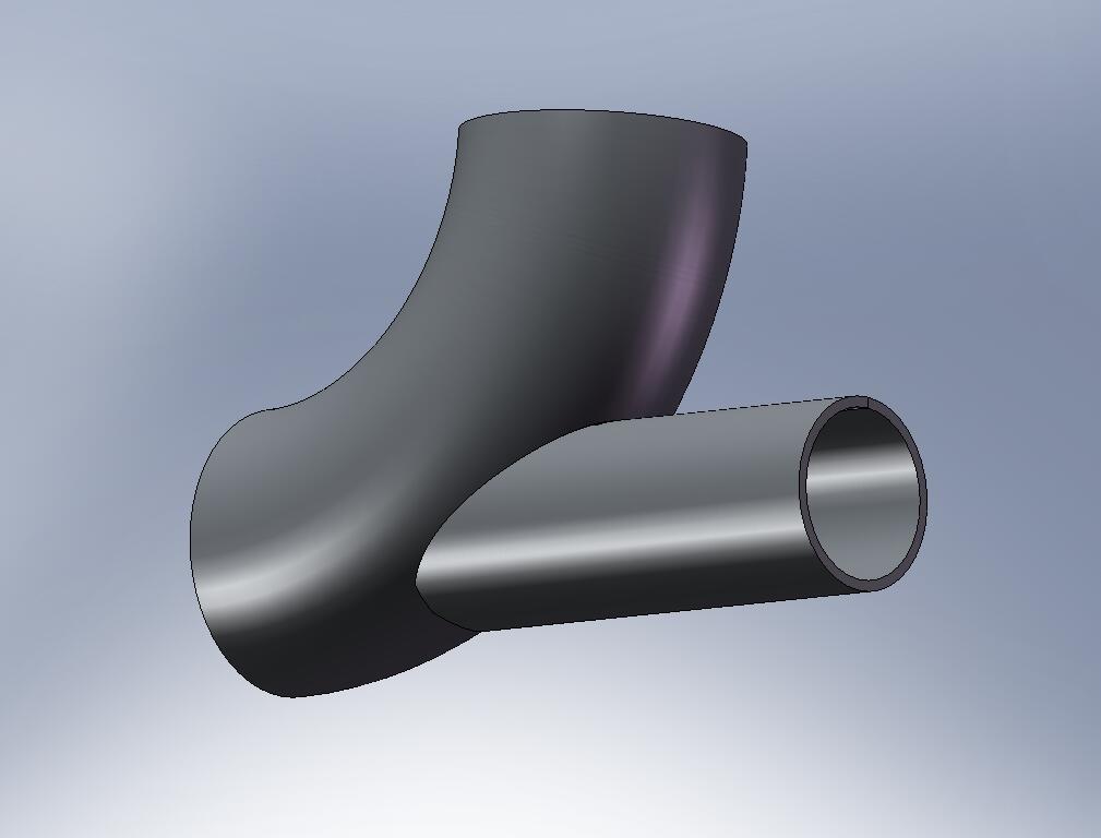 Dummy leg made from a 6" long radius weld elbow with a 4" stanchion pipe welded on centerline on the bottom of the elbow
